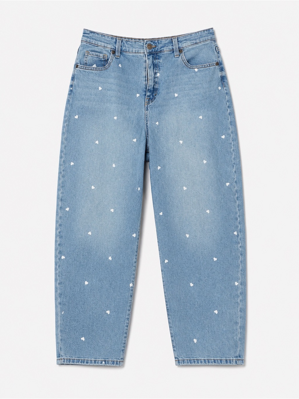 Style & Co. Light Blue Heart-Print Jeans
